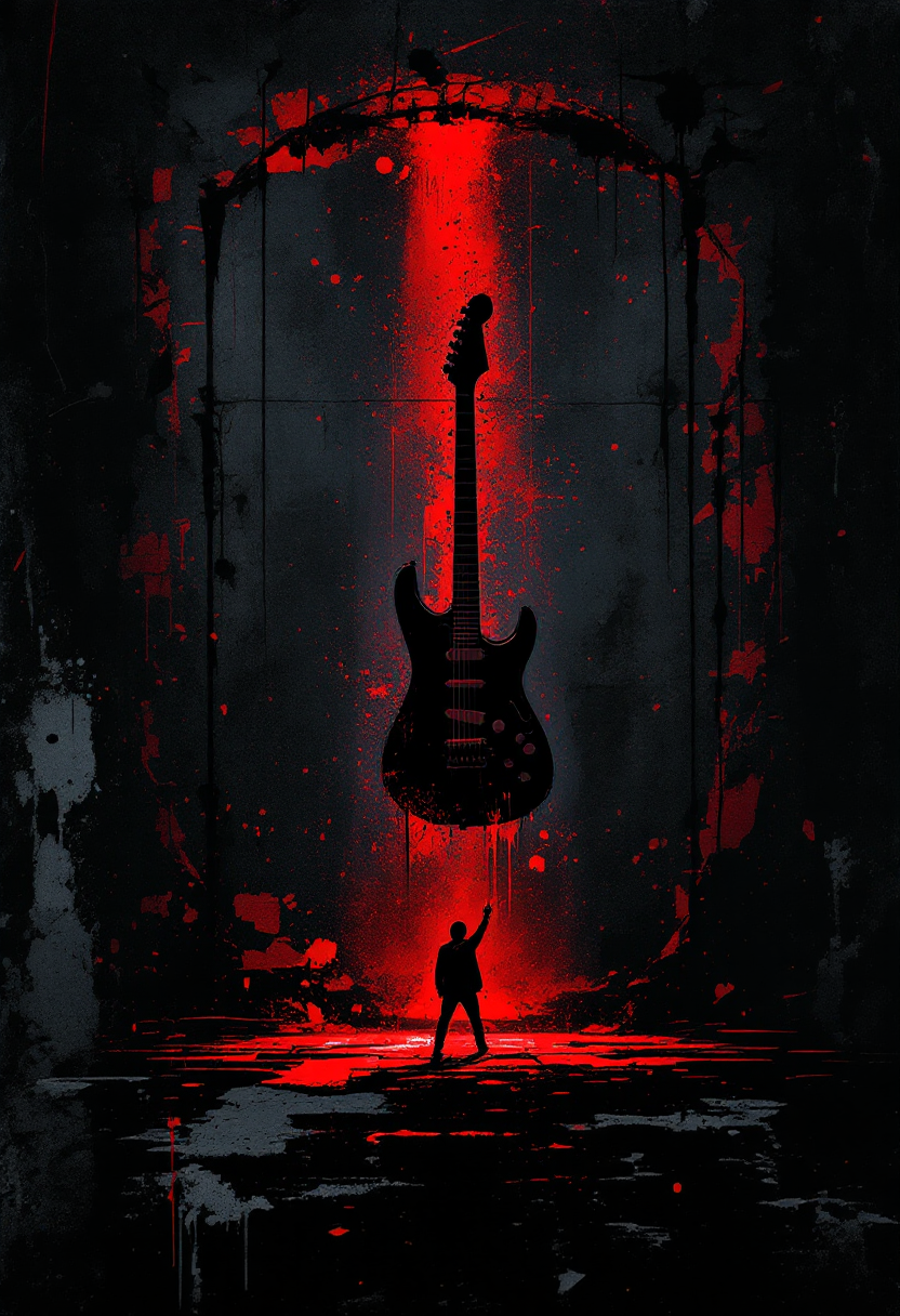 Rock grunge style poster